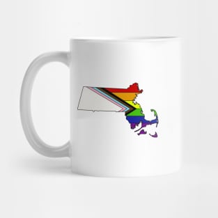 Progress pride flag - Massachusetts Mug